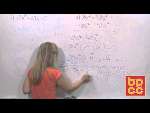 Math 102 Module 5.1 - Solving Other Equations (polynomials)