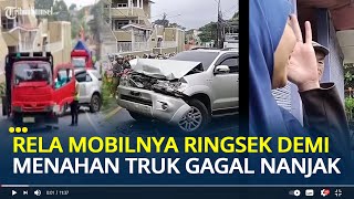 Download lagu Aksi Heroik Wanita Pengemudi Fortuner Rela Mobilnya Ringsek Demi Tahan Truk Gagal Nanjak di Sawangan mp3