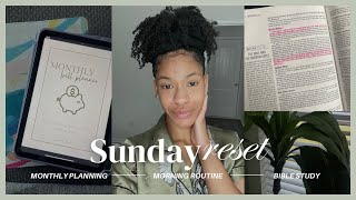 Sunday Reset Routine | Monthly Planning, Morning Routine, Bible Study