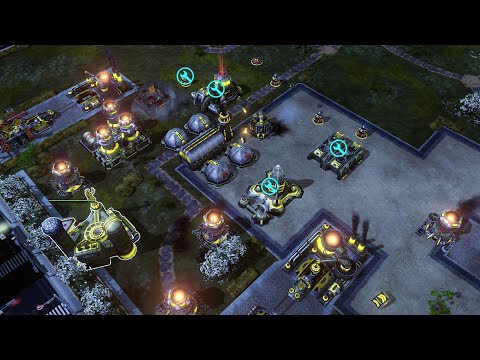 Red Alert 3 4-way FFA on Neon Crisis as Soviets 20K.