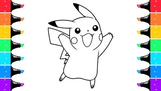 Pikachu Coloring Book | Pokemon Coloring Pages | Ohuhu Art Markers