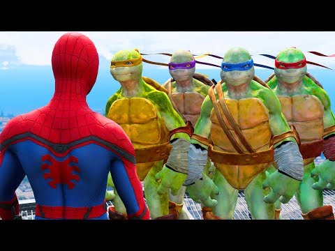 Spider-Man vs Teenage Mutant Ninja Turtles - Epic Superheroes War Video