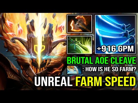 UNREAL FARM GOD Battle Fury Juggernaut +916 GPM Super AoE Cleave DPS Deleted Naga Carry Dota 2