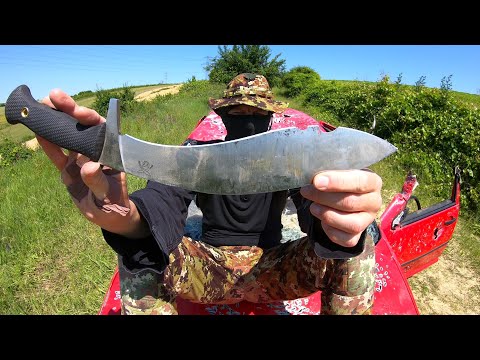 Cold Steel Gurkha Kukri Plus - 4034 STEEL - DESTRUCTION TEST - UNTIL IT BREAKS @csknives