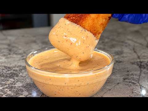 Homemade creamy Sriracha ranch sauce recipe video by BeSureToCook