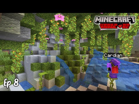 This new LUSH CAVES biome is AMAZING!  |  Minecraft Survival Hardcore 1.18 |  Ep 8