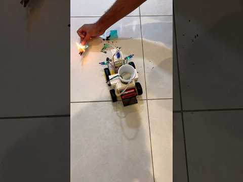 DIY Fire fighting robot #diy #schoolproject #arduino