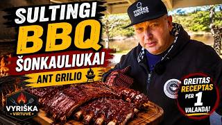 Sultingi BBQ šonkauliukai ant grilio | Greitas receptas per 1 valandą