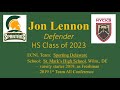 Jon Lennon Defensive Highlights - Class of 2023, GPA: 3.8