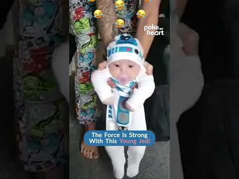 Father Dresses Baby Up like R2-D2
