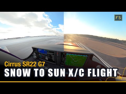 Flying from cold to warm | Cirrus SR22 Cross Country