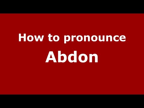 How to pronounce Abdon
