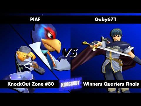 KnockOut Zone #80 - SSBM Winners Quarters Final - PIAF (Falco/Sheik) vs Gaby671 (Marth)