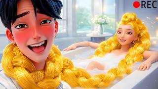 Download lagu VLOG: Rumi Got Magic Long Golden Hair! 😱💅 Jinu's In Shock| SAJA Boys x Huntrx (KPDH Funny Moments) mp3