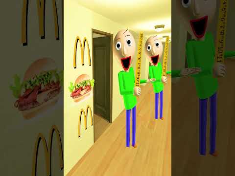 McDonalds with Nextbots Baldi, Moai and Moy