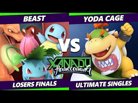 Xanadu Homecoming Losers Finals - Yoda Cage (Bowser Jr) Vs. Beast (Pokemon Trainer) Smash Ultimate
