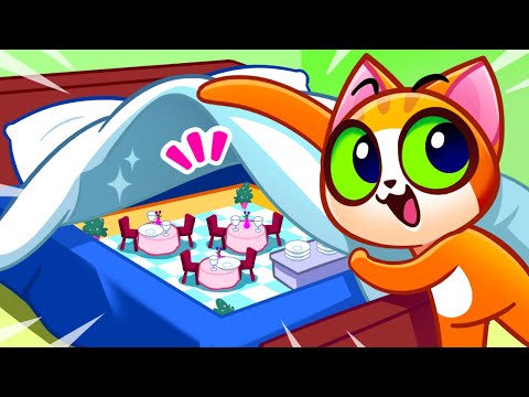 Secret Hidden Restaurant | Kids Built a Secret Cafe in their Room | Useful Kids' Stories | Purr-Purr