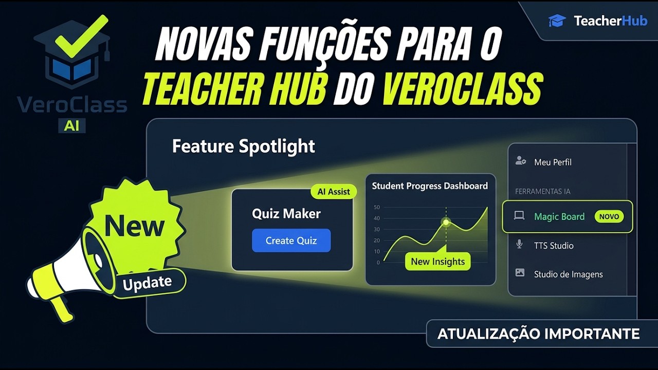 🚀 Novas Funções do Teacher Hub no VeroClass – Guia Completo de Atualizações!