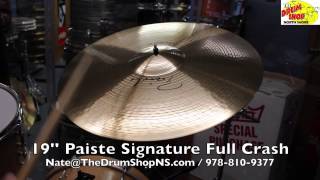 Video thumbnail for Paiste Signature Full Crash 19'' - The Drum Shop North Shore by Nate Morrison Drums