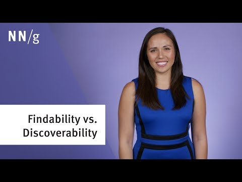 Findability vs. Discoverability (Video) - NN/G