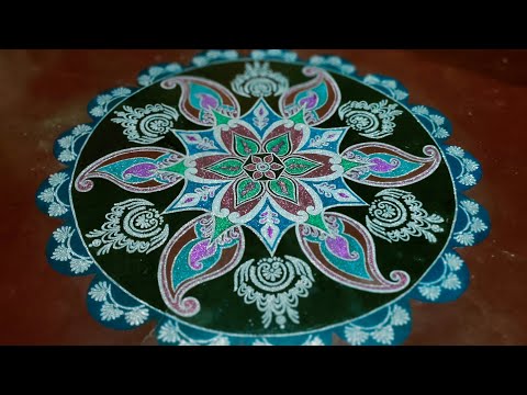 BEST ALPANA MAKING. #Glitter_Powder_Used