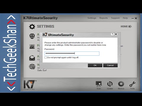 How to set password in k7 antivirus software