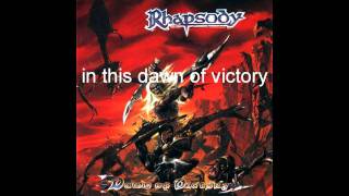 Rhapsody: Dawn of Victory + lyrics (Best quality)!