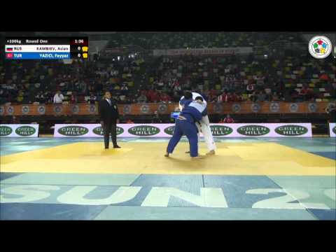 Aslan KAMBIEV (RUS) Vs Feyyaz YAZICI (TUR) - Judo Grand Prix Samsun 2014 [+100kg]