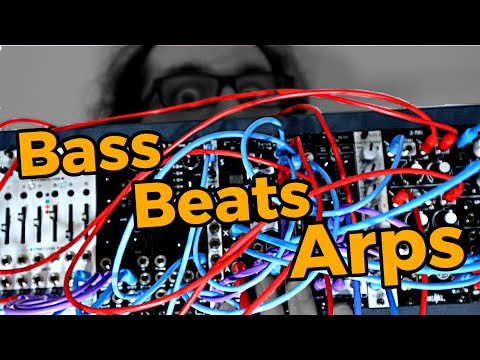 Modular Patch from Scratch - Four-to-the-Floor + Bassline etc. (feat. Bastl Kastle Drum + Korg SQ-1)