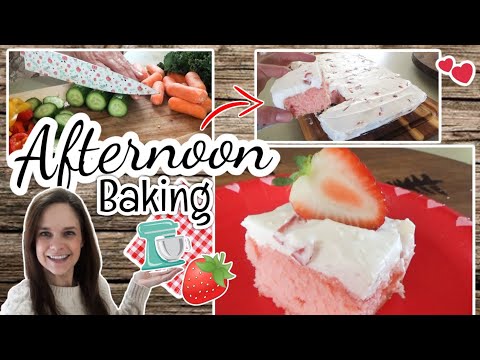 Grandma's Fluffy Buttermilk Strawberry Cake with Strawberries & Cream Frosting | Homemaking