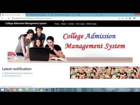 College Admission Management Project ASP NET C SQL SERVER