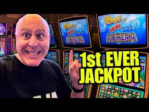 WORLD'S FIRST JACKPOTS EVER PLAYING THE NEW HUFF N MORE PUFF POWER 4!