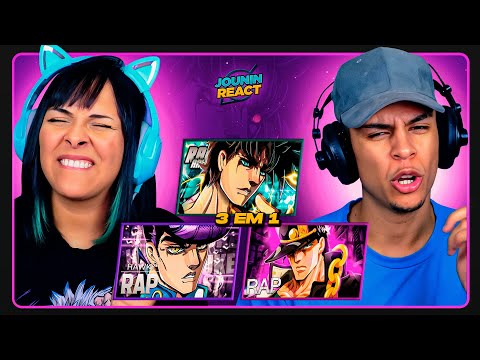 3 EM 1 - DROP JOJO URT | AniRap, Gabriza & Hawky |  [React em Casal] 🔥