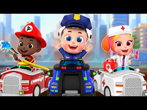 Jobs and Career Song + Police Car Song For Kids | More Nursery Rhymes & Rosoo Kids Songs