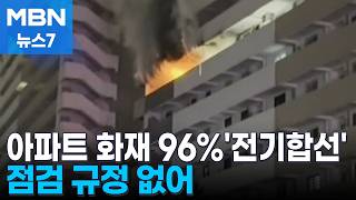 아파트 화재 96%는 '전기합선'인데 노후 전기선 점검 규정 없어 [MBN 뉴스7]