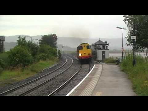 20308/20309 6K73 Sellafield - Crewe flask(s) at Arnside 6th August 2011