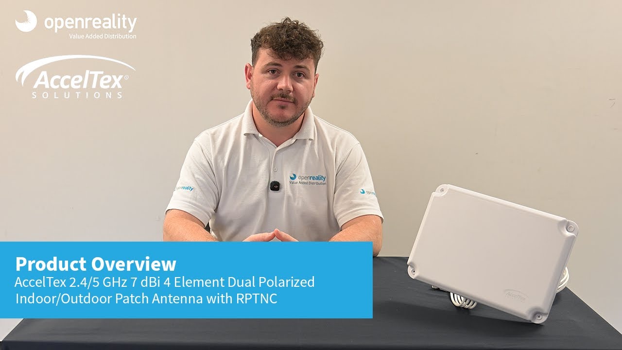 AccelTex 7dBi Patch Antenna with RPTNC Product Overview