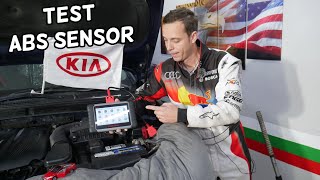 TEST ABS WHEEL SPEED SENSOR ON KIA FORTE SOUL RIO SPORTAGE SORENTO OPTIMA