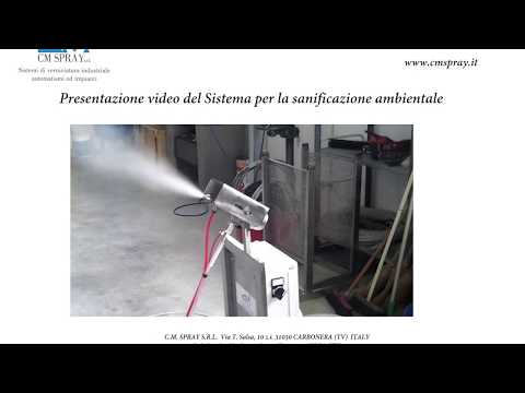 Sistema automatico per sanificare gli ambienti di lavoro.