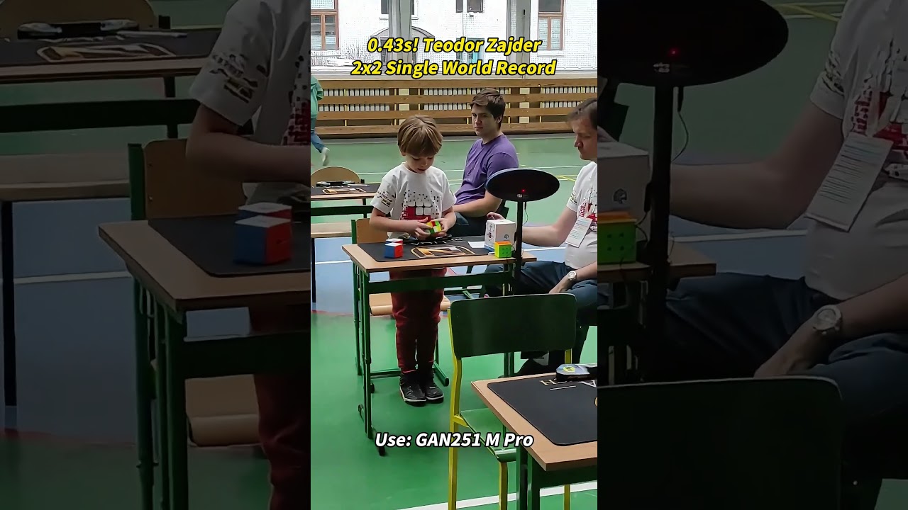 Teodor Zajder 0.43s 2×2 Single World Record