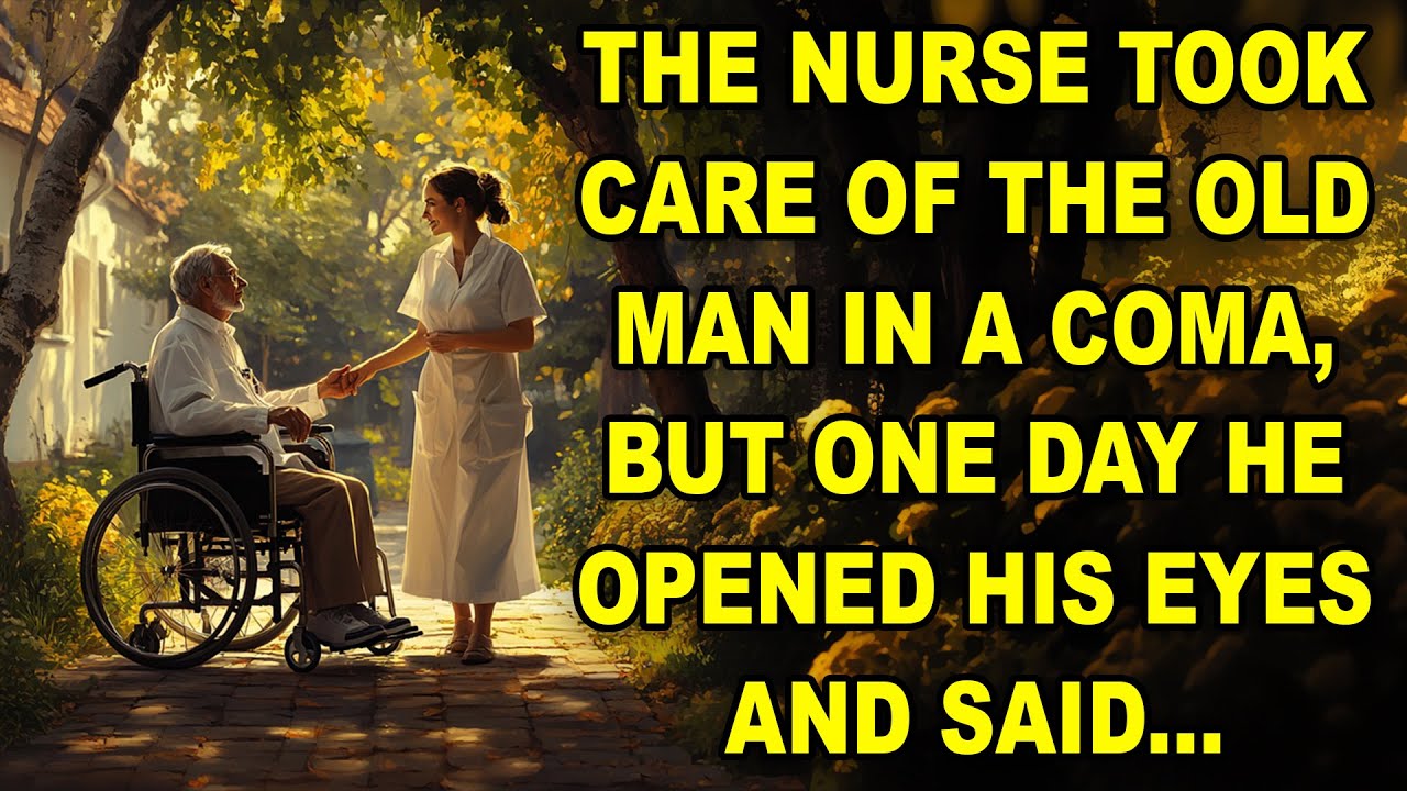 The nurse took care of the old man in a coma, but one day he opened his eyes and said...