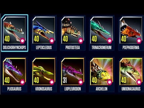 ALL 12 MAX LEVEL 40 REEF AQUATICS (JURASSIC WORLD)