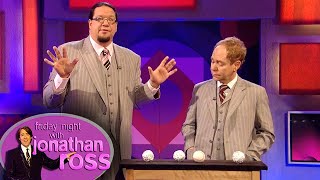 Penn & Teller Give a Lesson in Sleight Of Hand Using a Cup and Balls | Friday Night W/ Jonathan Ross