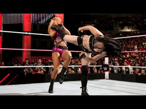 WWE RAW 10.06.14 AJ Lee & Emma vs. Alicia & Paige (720p)
