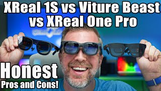 XReal 1S vs Viture Beast vs XReal One Pro - Through the Lens FOV, Brightness, Clarity, 3D, Gaming!