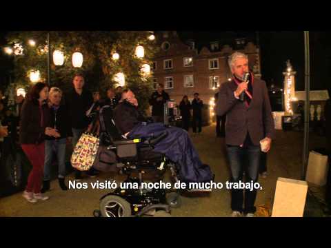 Stephen Hawking visita el rodaje