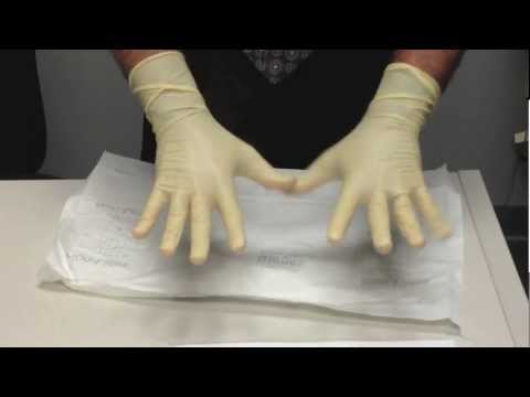 Proper technique for wearing sterile gloves