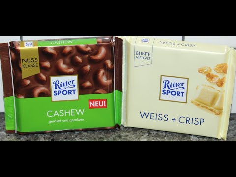 Ritter Sport: Milk Chocolate Cashew & White Chocolate with Cornflakes & Crispy Rice Review