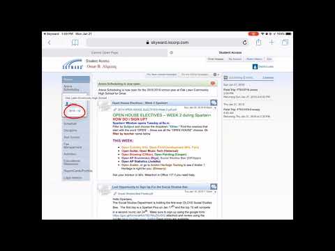 E Learning Video Student Skyward Instructions