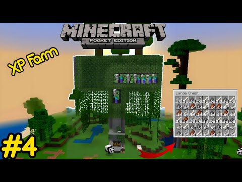 Insane XP Farm Trick! Minecraft PE #4